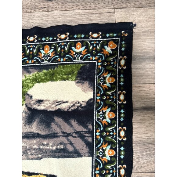 Tiger Print Cotton Wall Hanging/Throw Blanket 51" X 36" With Ornate Border - Picture 6 of 6